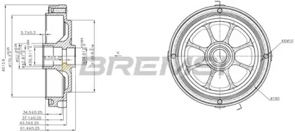 Тормозный барабан BREMSI DR5256