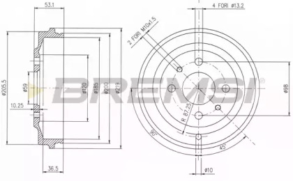 Тормозный барабан BREMSI DR5268