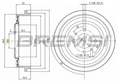 Тормозный барабан BREMSI DR5392