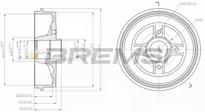 Тормозный барабан BREMSI DR5396