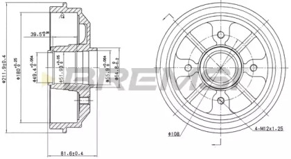 Тормозный барабан BREMSI DR5467