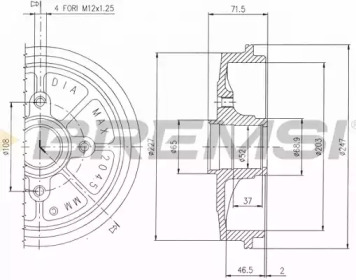 Тормозный барабан BREMSI DR5472