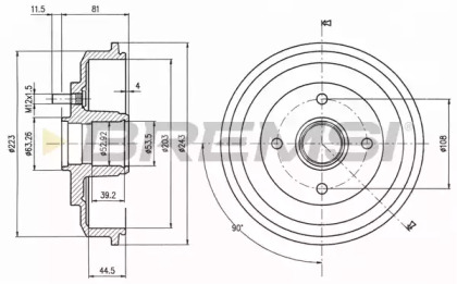 Тормозный барабан BREMSI DR5591