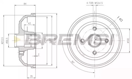 Тормозный барабан BREMSI DR5600