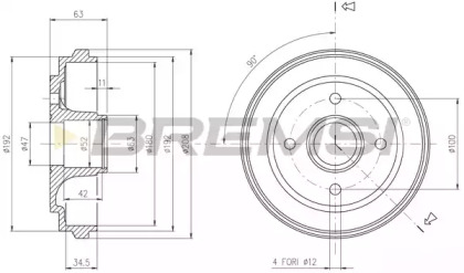 Тормозный барабан BREMSI DR5602