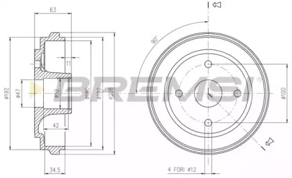 Тормозный барабан BREMSI DR5603