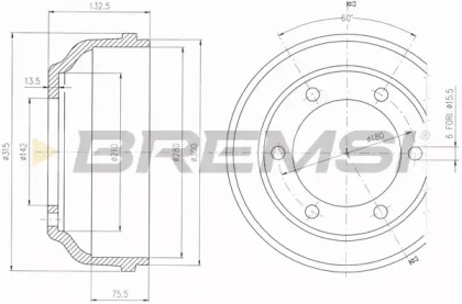 Тормозный барабан BREMSI DR5625