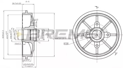 Тормозный барабан BREMSI DR5637