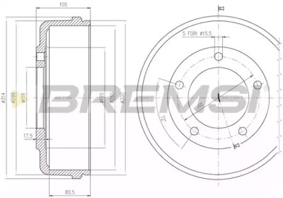 Тормозный барабан BREMSI DR5646