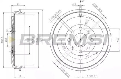 Тормозный барабан BREMSI DR5657