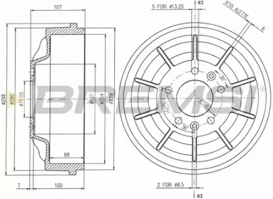 Тормозный барабан BREMSI DR5729