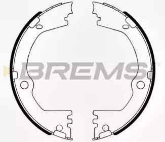 Комплект тормозных колодок, стояночная тормозная система BREMSI GF0808