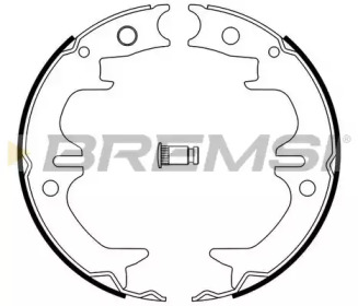 Комплект тормозных колодок, стояночная тормозная система BREMSI GF0962