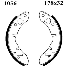 Комлект тормозных накладок BSF 01056