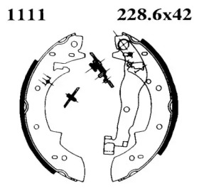 Комлект тормозных накладок BSF 01111