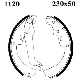 Комлект тормозных накладок BSF 01120