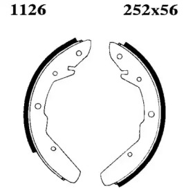 Комлект тормозных накладок BSF 01126