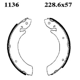 Комлект тормозных накладок BSF 01136