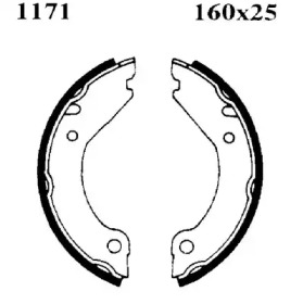 Комлект тормозных накладок BSF 01171