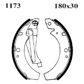 Комлект тормозных накладок BSF 01173