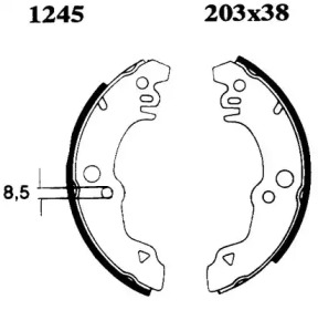 Комлект тормозных накладок BSF 01245