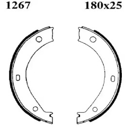 Комлект тормозных накладок BSF 01267