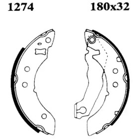 Комлект тормозных накладок BSF 01274