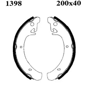 Комлект тормозных накладок BSF 01398