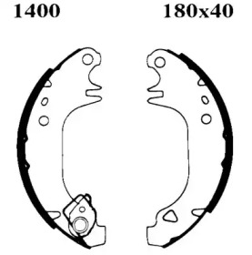 Комлект тормозных накладок BSF 01400