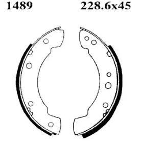 Комлект тормозных накладок BSF 01489