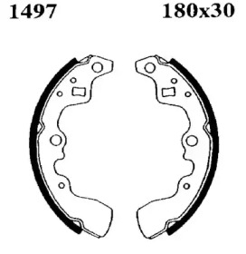 Комлект тормозных накладок BSF 01497