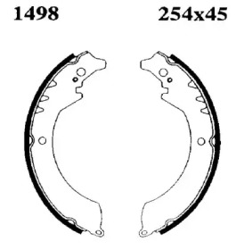 Комлект тормозных накладок BSF 01498