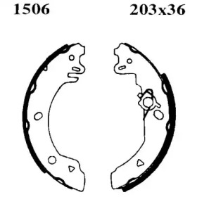Комлект тормозных накладок BSF 01506