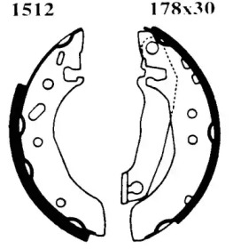 Комплект тормозов BSF 6197