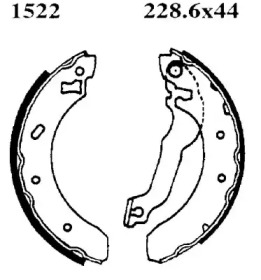 Комлект тормозных накладок BSF 01522