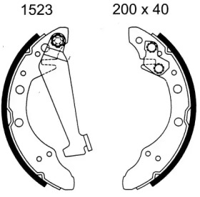 Комлект тормозных накладок BSF 01523