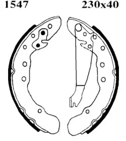 Комлект тормозных накладок BSF 01547