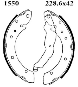 Комплект тормозных колодок BSF 01550
