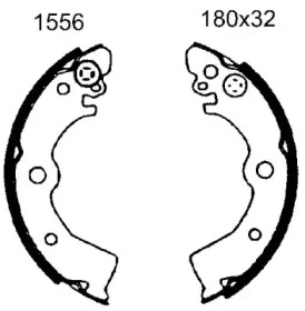 Комлект тормозных накладок BSF 01556