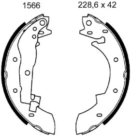 Комлект тормозных накладок BSF 01566