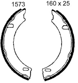 Комлект тормозных накладок BSF 01573