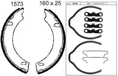 Комлект тормозных накладок BSF 01573K