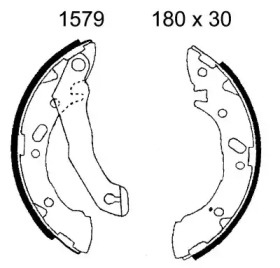 Комлект тормозных накладок BSF 01579
