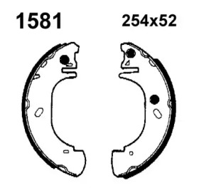 Комлект тормозных накладок BSF 01581