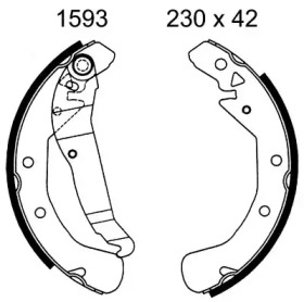 Комлект тормозных накладок BSF 01593