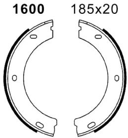 Комлект тормозных накладок BSF 01600