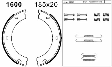 Комлект тормозных накладок BSF 01600K