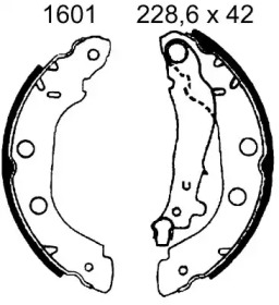 Комлект тормозных накладок BSF 01601