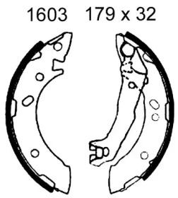 Комлект тормозных накладок BSF 01603