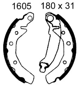 Комлект тормозных накладок BSF 01605
